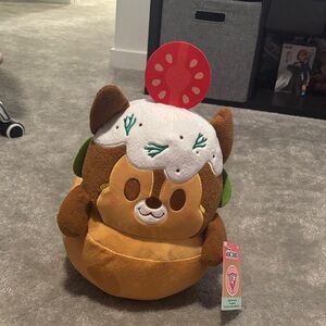 Disney Brown and Cream Plush with Red Topper